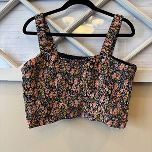 American Eagle Floral Halter Top Womens Extra Large XL Sleeveless‎